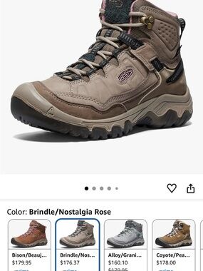 KEEN Brindle/Nostalgia Rose Women’s Waterproof Hiking Boot Size 9.5